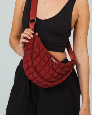 Crossbody Crescent Merlot Dog Walking Bag