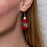 Felted Robin Earrings