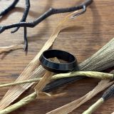 Black Edge Stainless Steel Ring