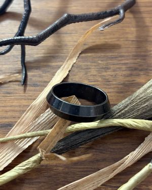 Black Edge Stainless Steel Ring