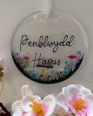 Penblwydd Hapus Glass Hanging
