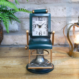 Blue Barber Chair Clock