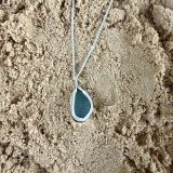 Dark Green Sea Glass Necklace