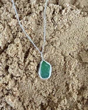 Green Sea Glass Necklace
