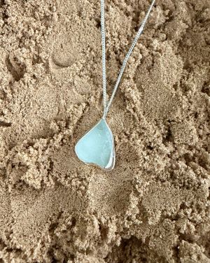 Light Blue Sea Glass Necklace