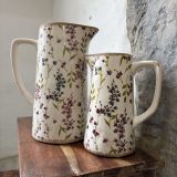 Distressed Floral Jugs