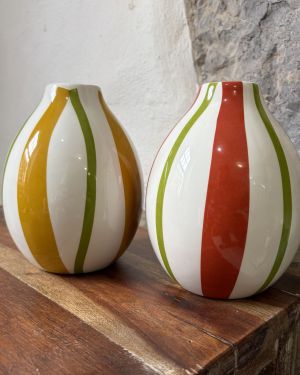 Colourful Striped Vases