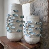 Blue Fish Vases