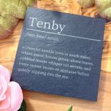 Square Tenby Slate Coaster