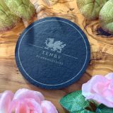 Circular Tenby Dragon Slate Coaster