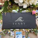 Tenby Beaches Slate Hanging