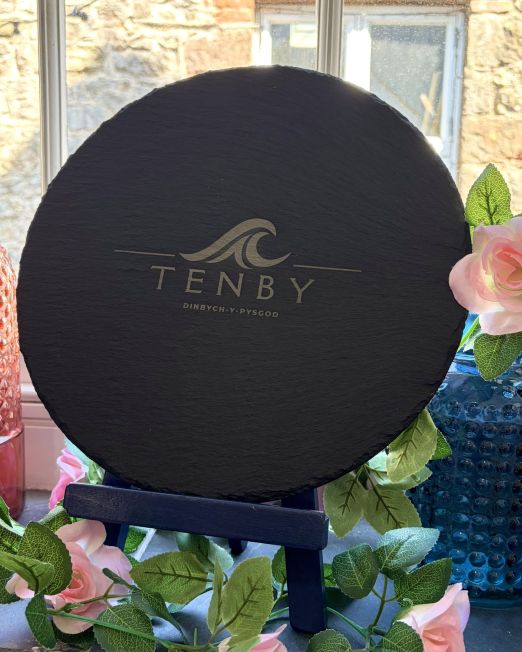 Circular Tenby Slate Placemat