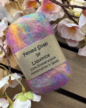 Rainbow Felted Soap