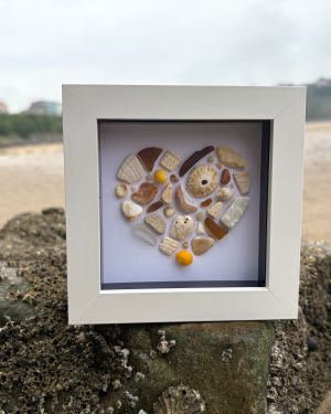 Yellow Seaside Heart Frame