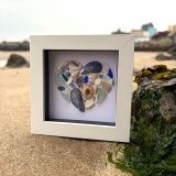 Blue Seaside Heart Frame