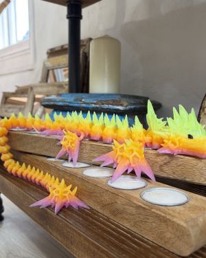 Multicoloured Spiky Long Dragon