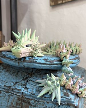 Green And Blue Long Dragon