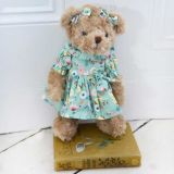 Teddy Bear Wearing A Country Garden Dress