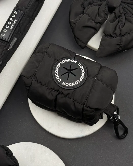 Onyx Quilted Poo Bag Holder
