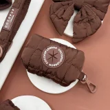 Espresso Quilted Poo Bag Holder