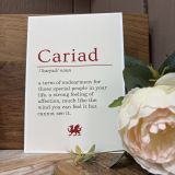 Cariad White Print